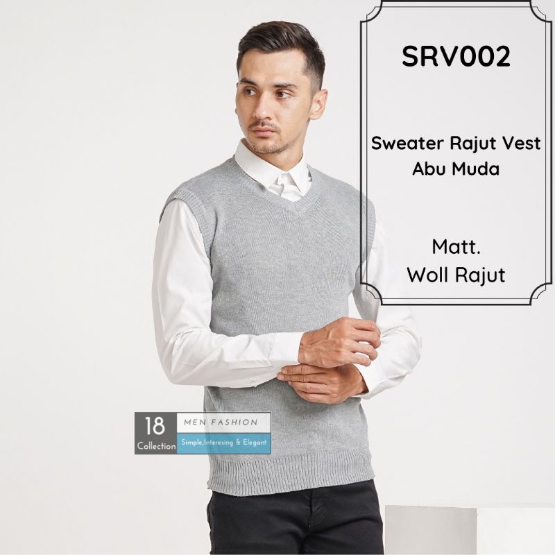 [Best Seller] Sweater Vest Rajut Rompi Korea Pria Wanita Bisa Pakai