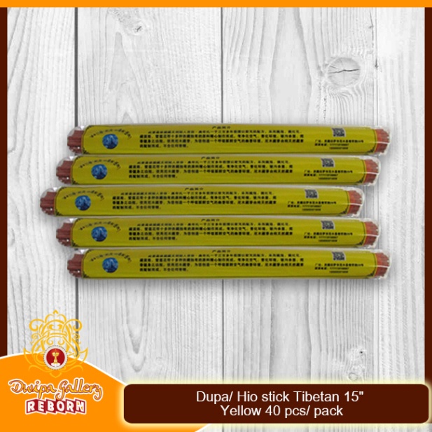 Dupa/ Hio Wangi Tibetan stick 15&quot; Yellow 40 pcs/ pack