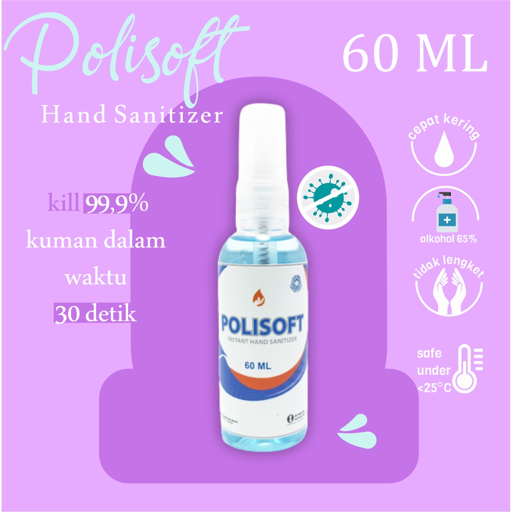 POLISOFT Instant Hand Sanitizer HAND SANITIZER SPRAY 60ml Spray
