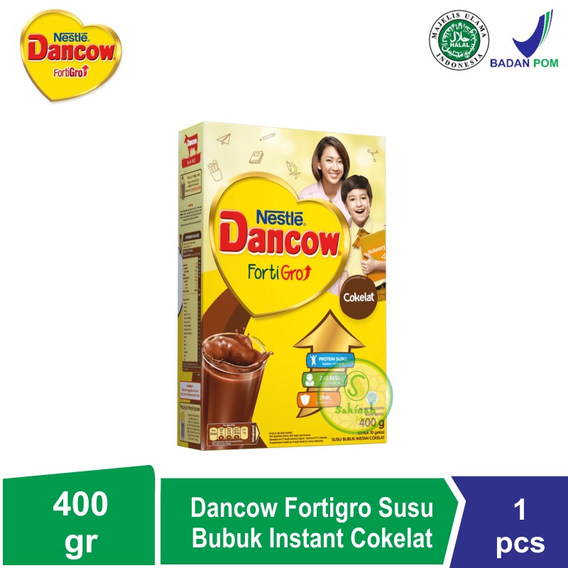 Dancow Fortigro Susu Bubuk Instant Cokelat 400Gr