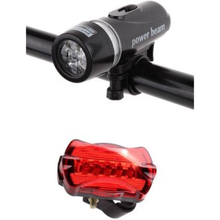 lampu senter sepeda depan+ belakang power beam | Shopee