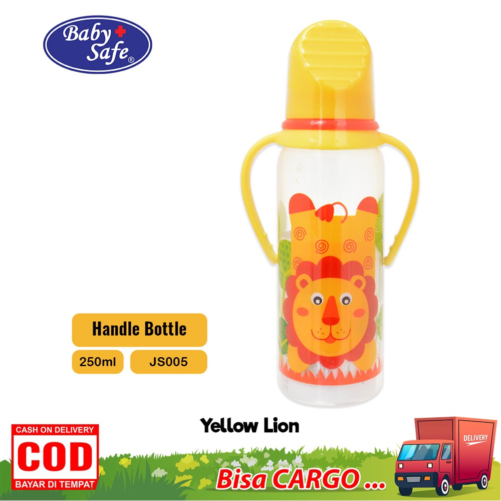 Baby Safe JS005 Botol Susu BPA Free Dot Bayi dengan Pegangan Handle Bottle 250ml