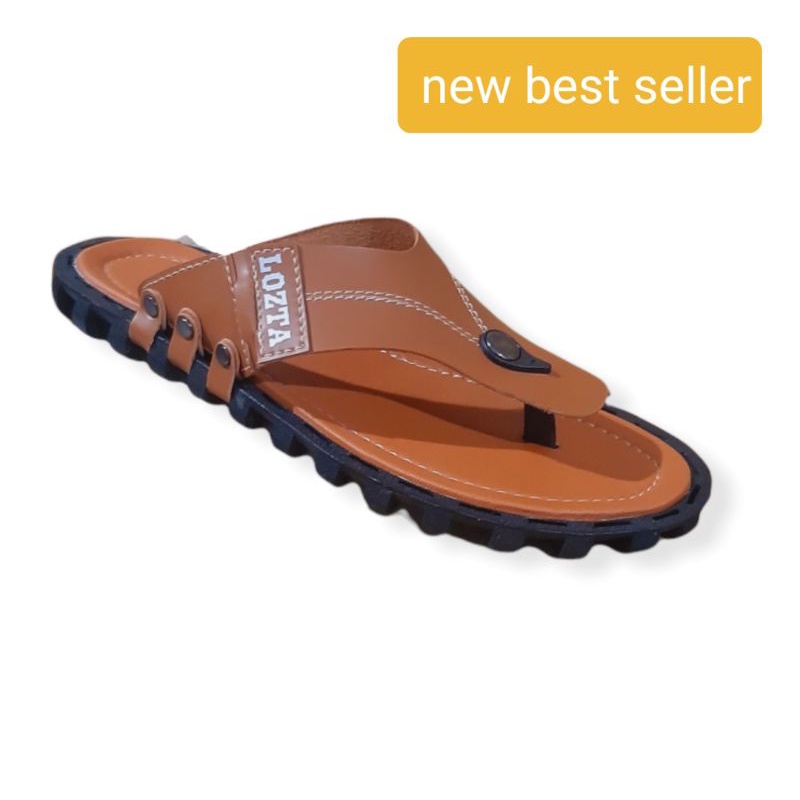 sandal jepit pria kulit lozta distro 01 sandal pria terlaris