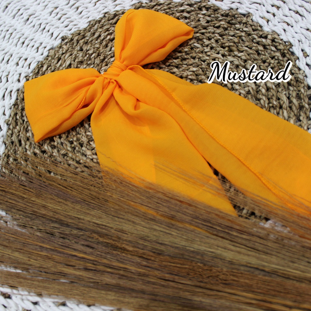 Selendang Anak Sifon Hycon / Selendang Tari Anak / Senteng Anak-Mustard