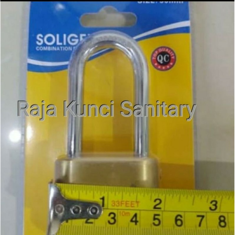 Gembok Soligen Nomor 50 mm Leher Panjang/Gembok Kombinasi Angka/Model 175 DLH