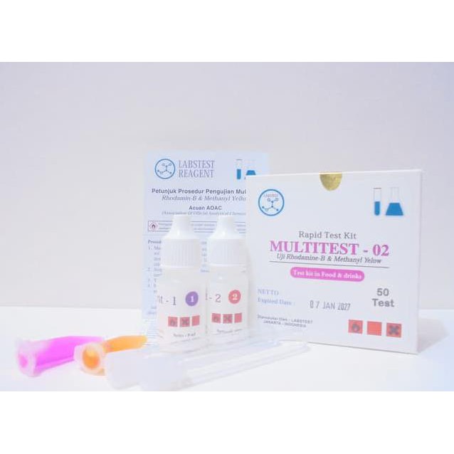 Best Seller Multitest Rhodamin-B & Methil Yellow - Multi Test Kit Methanil Yellow Termurah