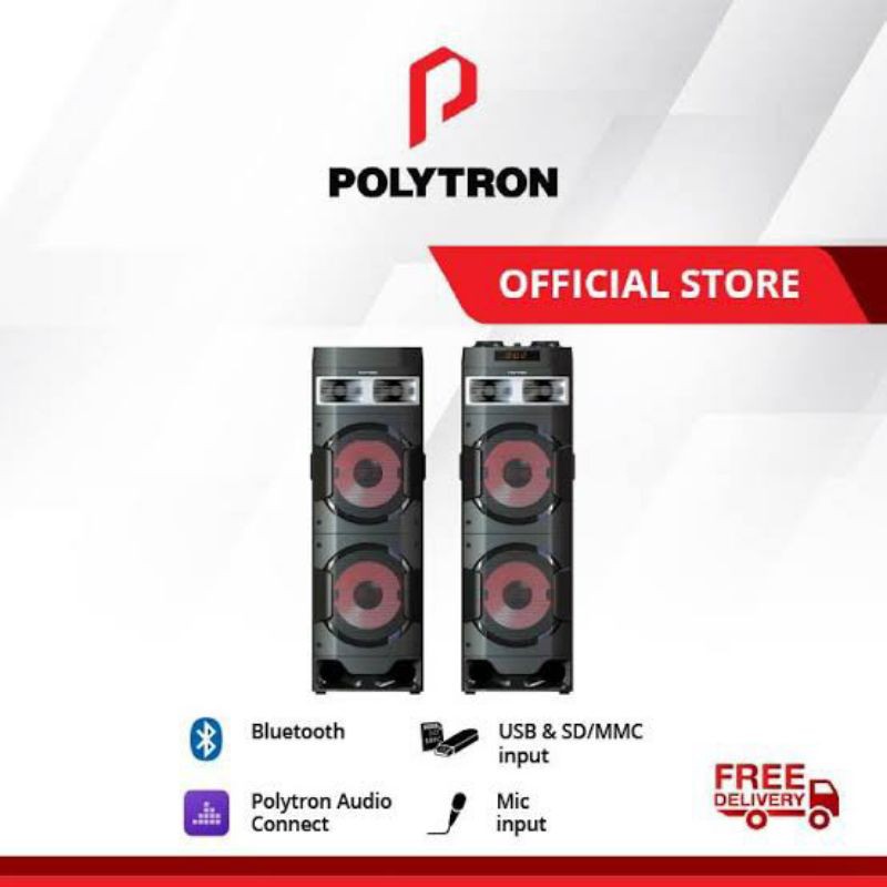Speaker Streo PAS 10D22 Polytron speaker active