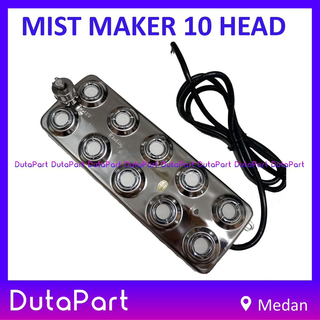 Mist Maker Ultrasonic Atomizer Alat Embun Uap Walet Humidifier Mesin Kabut 10 Head Mata