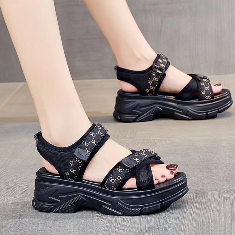 Sepatu Sandal Wanita Terbaru Fashionable Wedges Tinggi Sepatu Cewek Pelajar Hangout Fashion Cantik Original Nyaman Dipakai