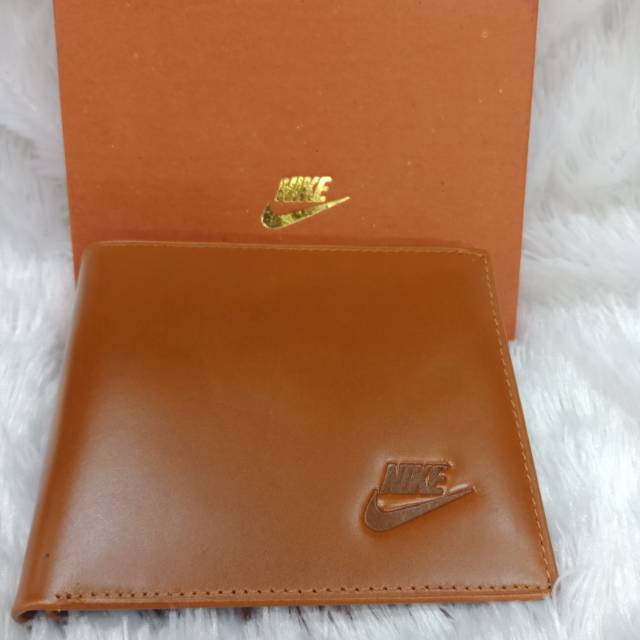 Dompet pria kulit Nike Light Brown