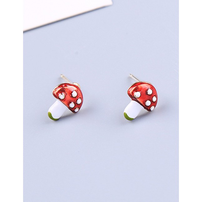 LRC Anting Tusuk Set Fashion Color Mushroom Flower S925 Sterling Silver Earrings F95562