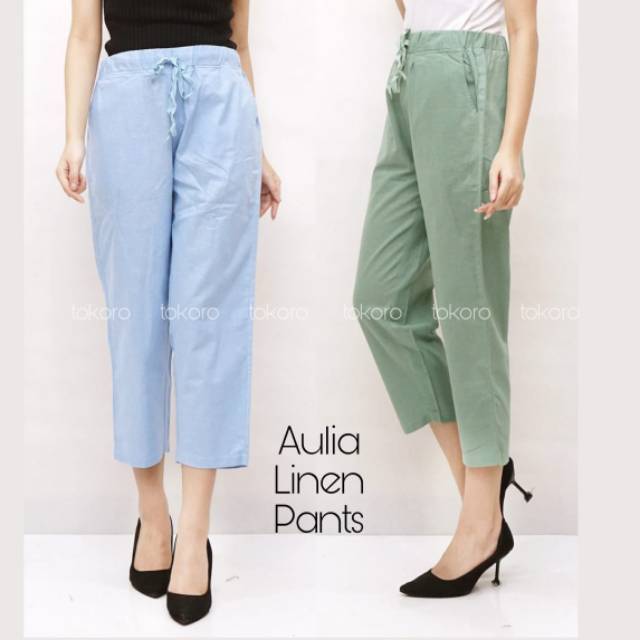 Celana linen 7/8 Fashion