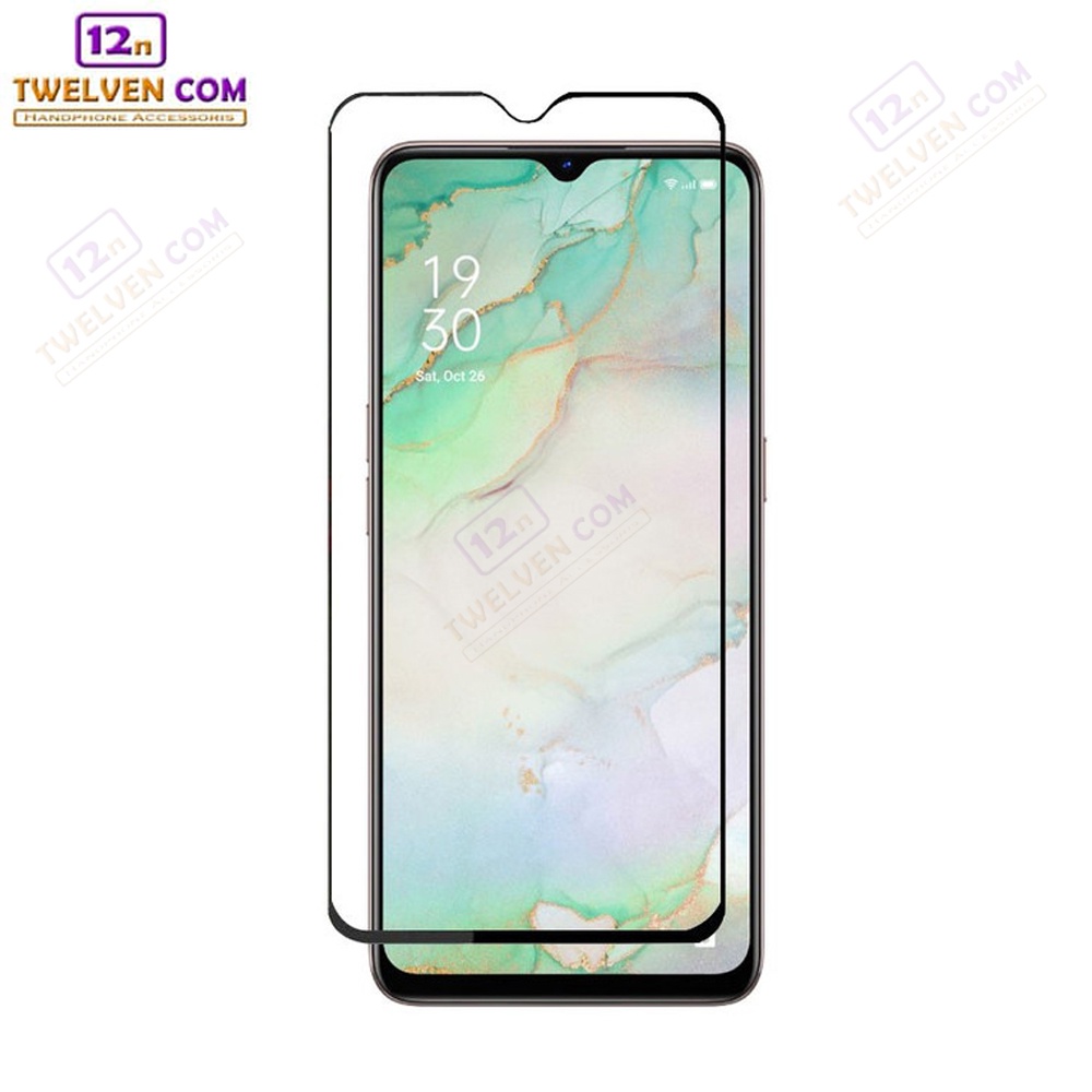 [FLASH SALE] zenBlade 5D Full Cover Tempered Glass Oppo Reno 3 - Hitam