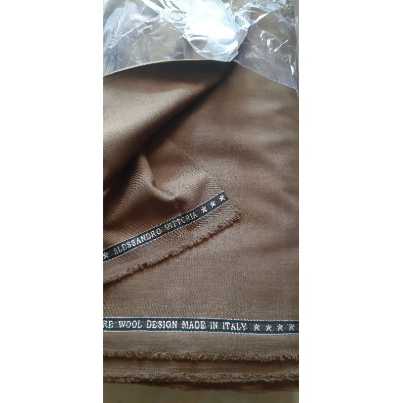 kain khaki tua cashmere ALFit harga 3 meter