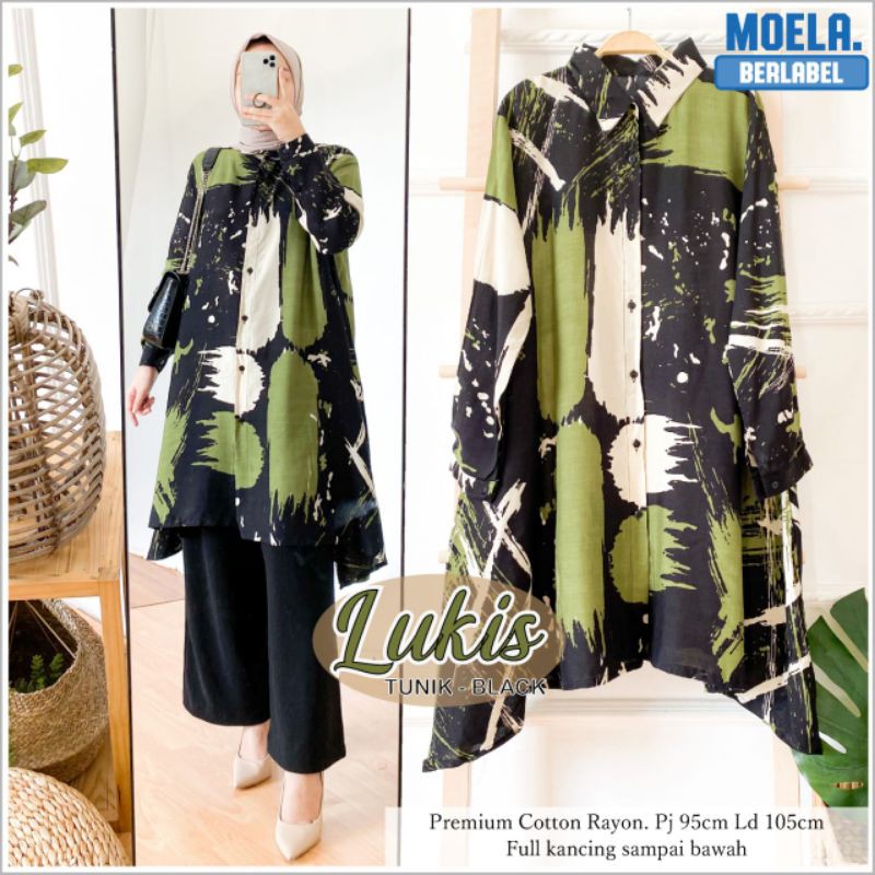 LUKIS TUNIK/LUKIS TUNIK MOELA/TUNIK MOELA/TUNIK MOELA HIJAB/MOELA HIJAB SOLO