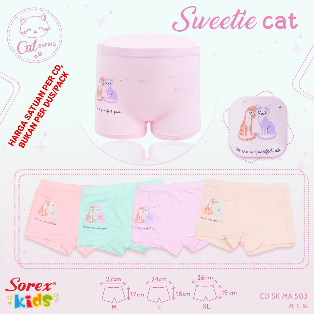 3pcs Sorex Ma503 Celana Dalam Anak perempuan Sorex Kids
