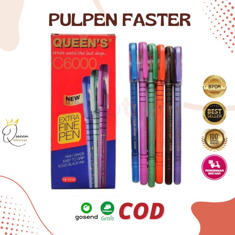 Pulpen Faster Hitam C6000 harga satuan