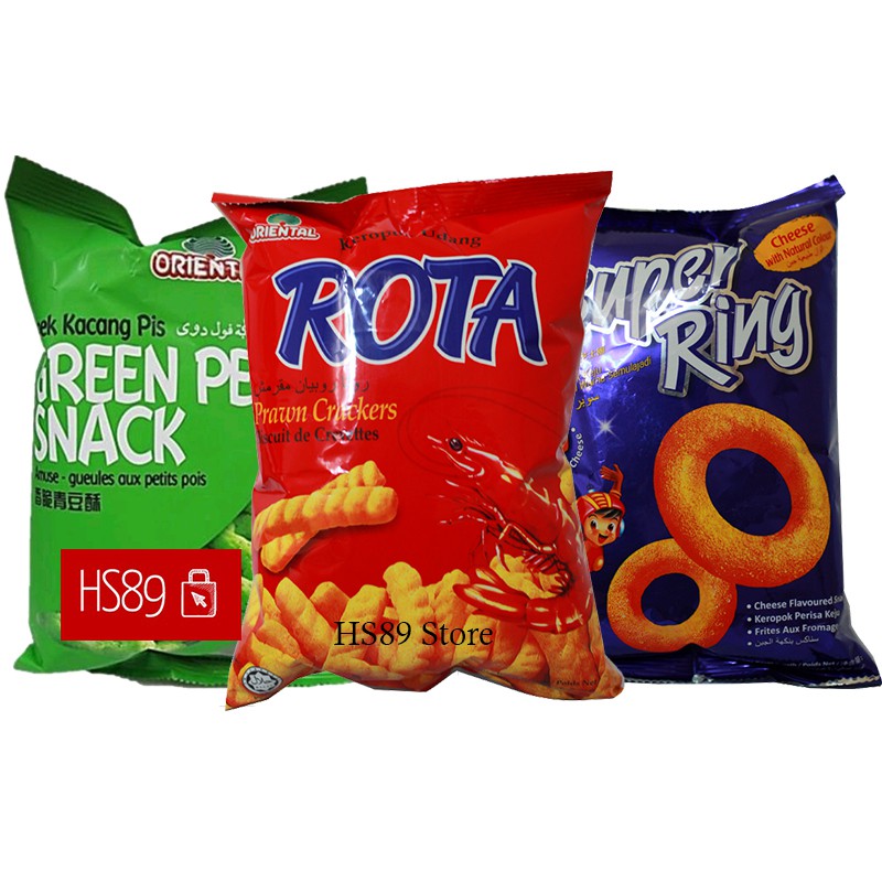 Oriental Snack Kerupuk Rota Prawn Green Pea Super 