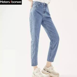 Metersbonwe 2021  Musim Semi Baru Jeans  untuk Wanita  Tinggi 