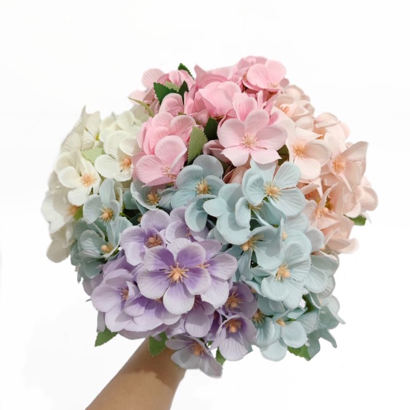 Bunga Hydrangea Hortensia AF63 Artificial Floral Dekorasi Backdrop Properti Foto Buket Wedding Wisuda