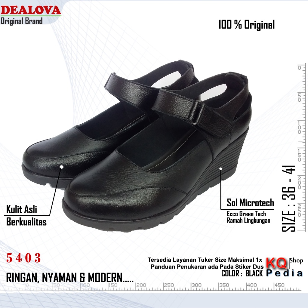 Sepatu Sandal  Boot Wedges Brongsong Pesta Kulit Wanita DEALOVA 5403