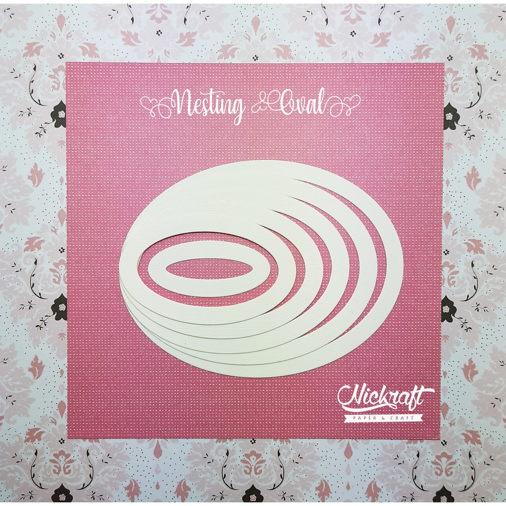 

NESTING OVAL - KERTAS DIE CUT / CUTTING DIES LABEL OVAL