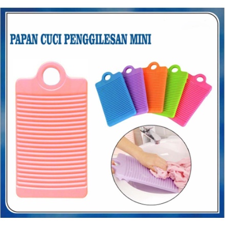 Papan Cuci Baju Alas Penggilesan Mini 30X15 / Papan Gilesan Pakaian Mini Travel Portable