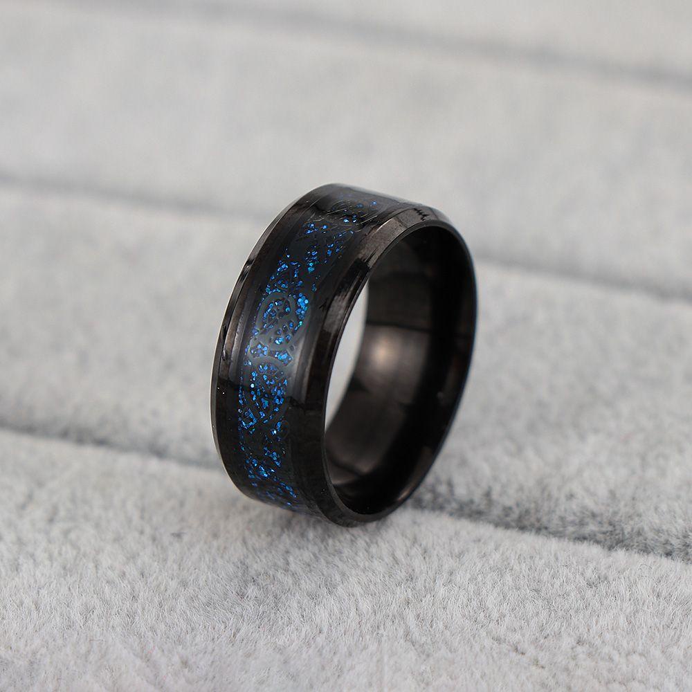 Cincin Pria Nanas New Anti Karat Naga Celtic Hitam