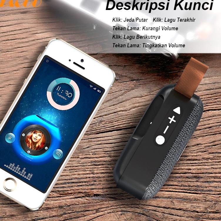 Terbaru.. TACOO Speaker Bluetooth T7 Mini Protable Speaker Super Stereo Bass Built in High-Sensitivi