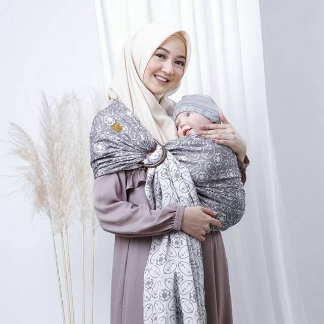 ( BISA COD ) Ringsling woven jacquard cuddleme / Premium    perlengkapan travelling / gendongan ring sling ringan untuk anak dan bayi posisi samping