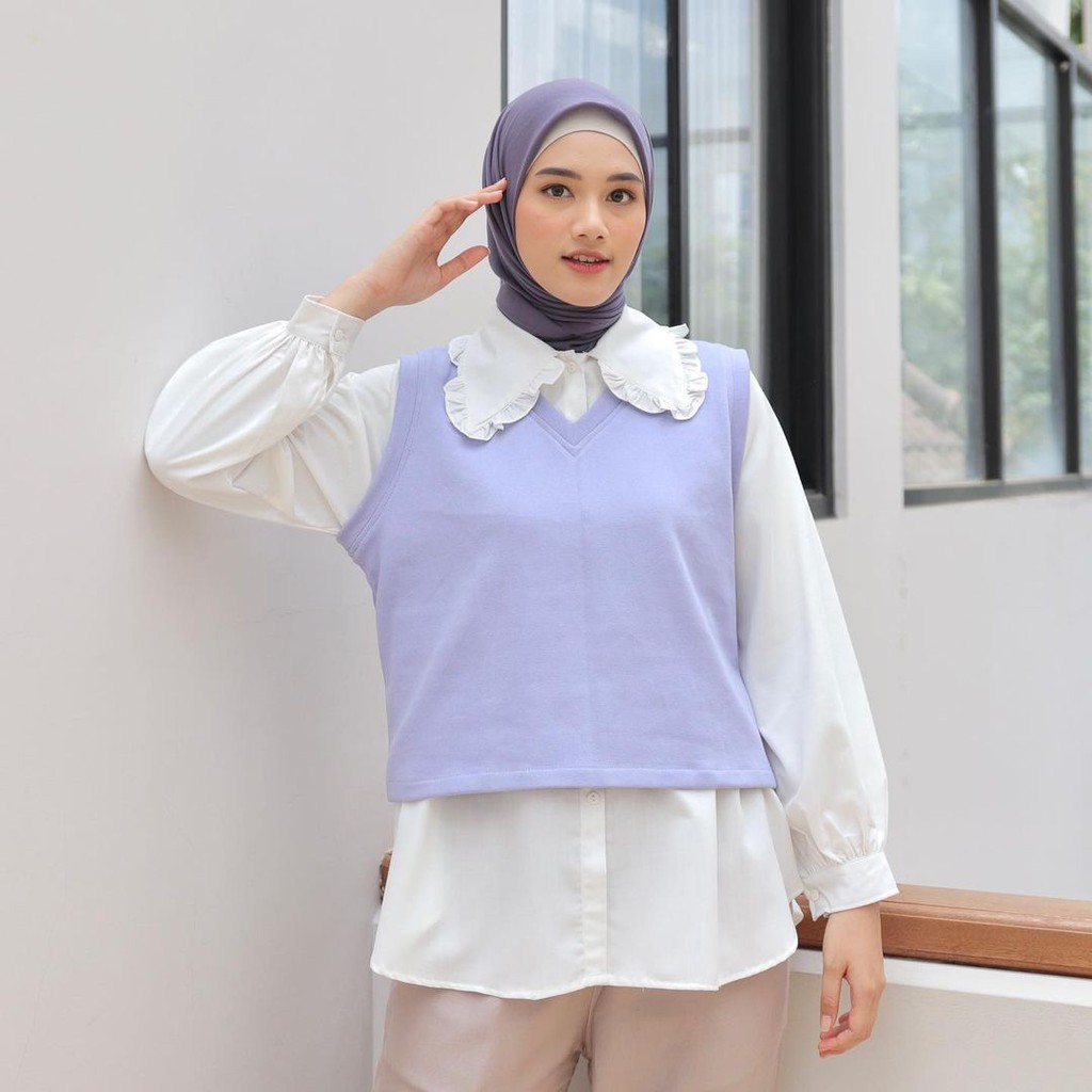 Terika Blouse 2in1 Atasan Baju Muslim Wanita Fashion Wanita Remaja Terlaris