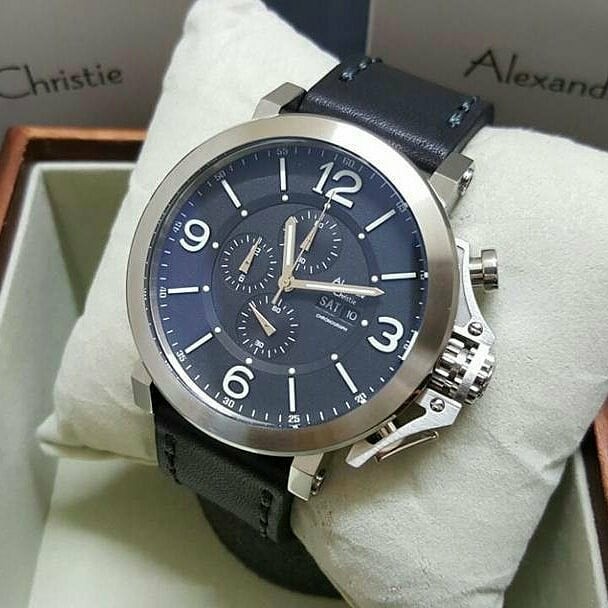 jam tangan / Watch_Id pria alexander christie original ac 6281 silver