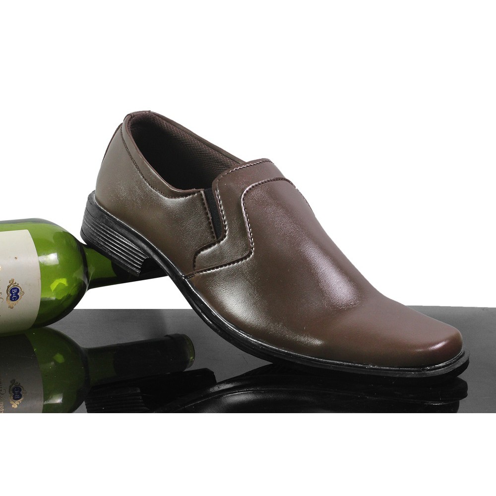 SM88 - Sepatu Pantofel Pria Crocodile Texas Coklat Selop Formal Kerja Sapatu Slop Keren Laki