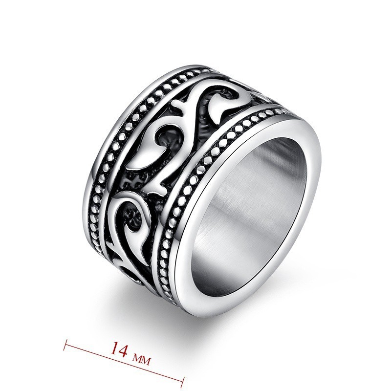 SEUSUK  Cincin Gaya Retro Gothic Vintage Punk Ukuran 14mm untuk Pria COD Ring