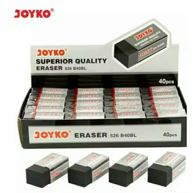 

Harga 10 Pcs Penghapus Hitam B40BL Joyko