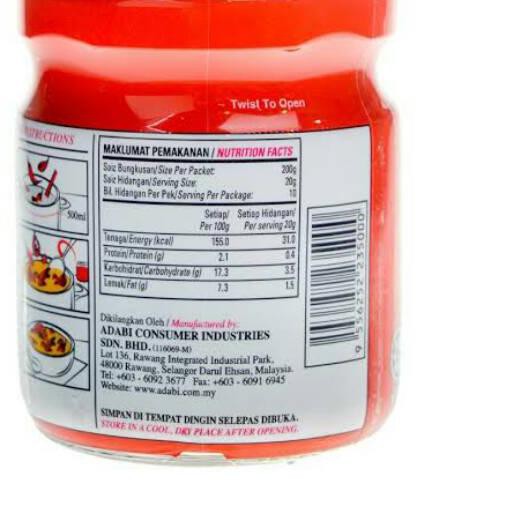 

TR6♛ Adabi Perencah Tom Yam Tomyam Tom Yum TomYum 200 gram Adabi Tomyam Botol Tha Tom Yam Paste Tren