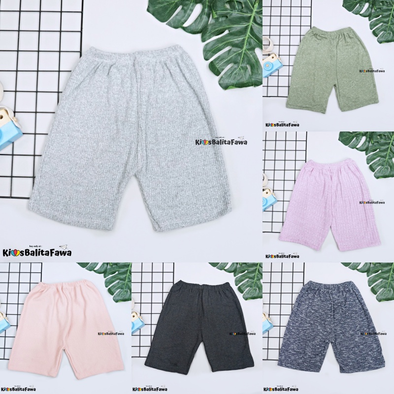 (IMPORT) Celana Short Knit uk 4-10 Tahun / Pendek Polos Dalaman Cotton Good Quality Anak Perempuan Pants Ketat Babycinnamon