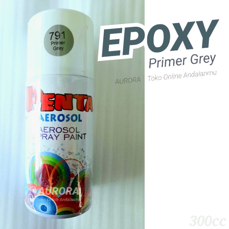 Epoxy Penta Super Gloss Aerosol Primer Grey Poksi Dasaran Cat Abu Abu Poxi Poxy Foksi Epoksi Foxy Fo