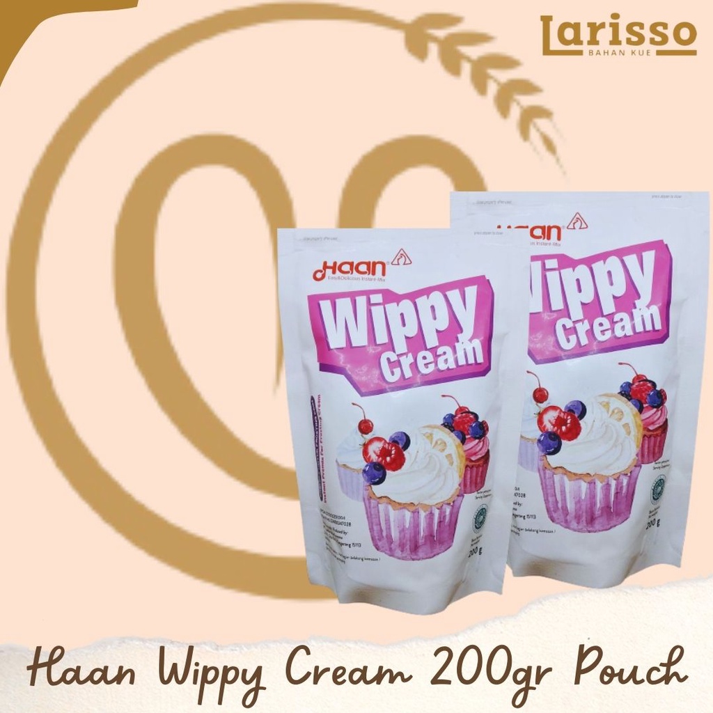 

HAAN WIPPY CREAM PREMIKS FROSTING KRIM 200GR POUCH