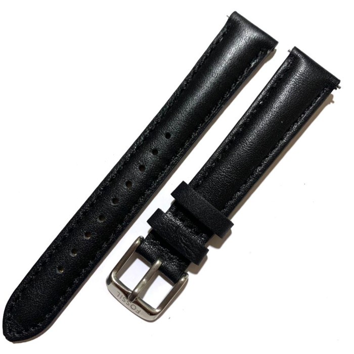 READY TALI JAM TANGAN FOSSIL KULIT JAM TANGAN FOSSIL STRAP FOSSIL FO 16 - Hitam BERMUTU