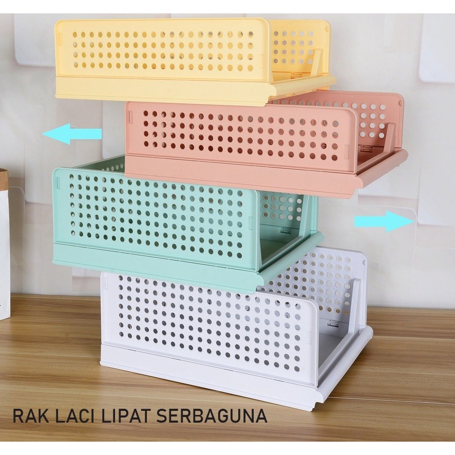 STORAGE BOX LIPAT Rak Laci Storage Penyimpanan Barang Rak Baju Tempat Baju Rak Kamar Mandi K0229