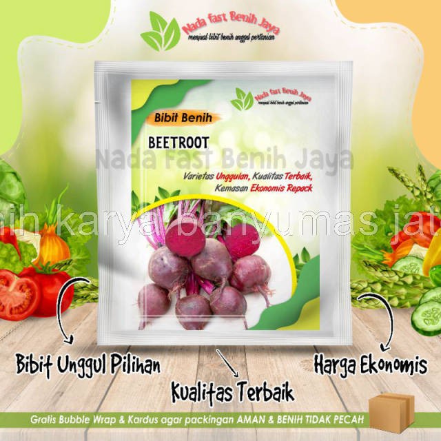 Benih karya banyumas - 30 Biji Benih buah bit - benih bibit beetroot merah