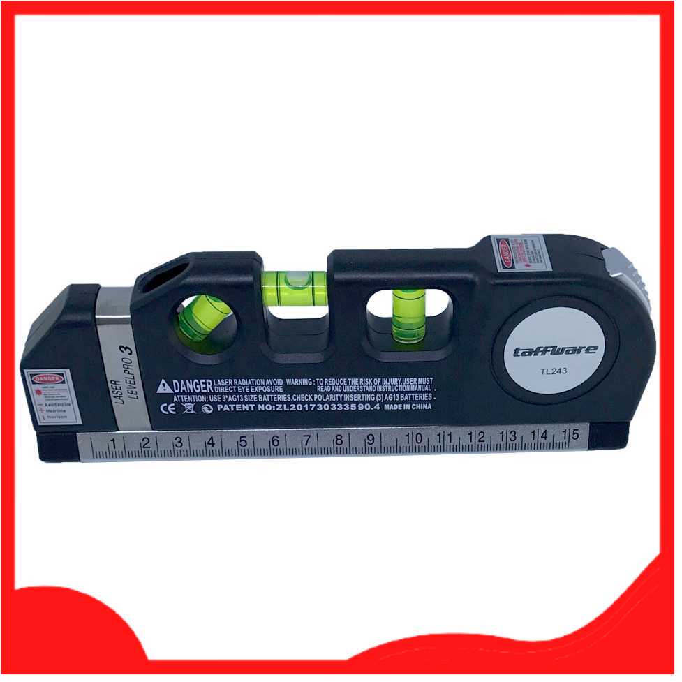 

Taffware LEVELPRO3 Penggaris Laser 250CM + Waterpass - TL243