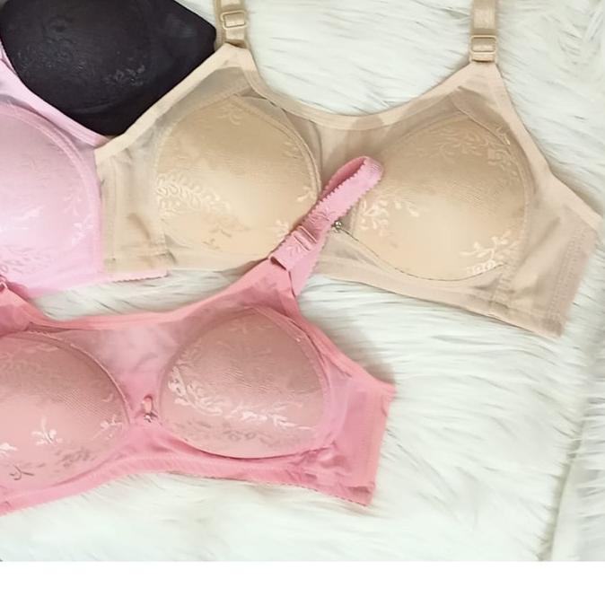 ♠ Bra BH Fashion Wanita Bra cantik BH Busa Tipis Tanpa Kawat / BORDIR BUNGA / 349 ❊