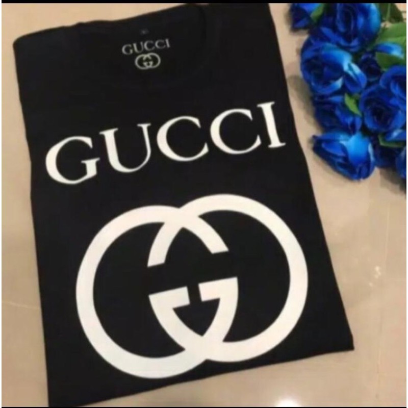 BAJU KAOS TSHIRT PRIA WANITA FASHION BRANDED GUCCI LOGO