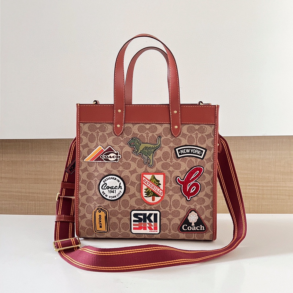 coach c6846 new fashion badge tote bag/shopping bag/shoulder bag/crossbody bag