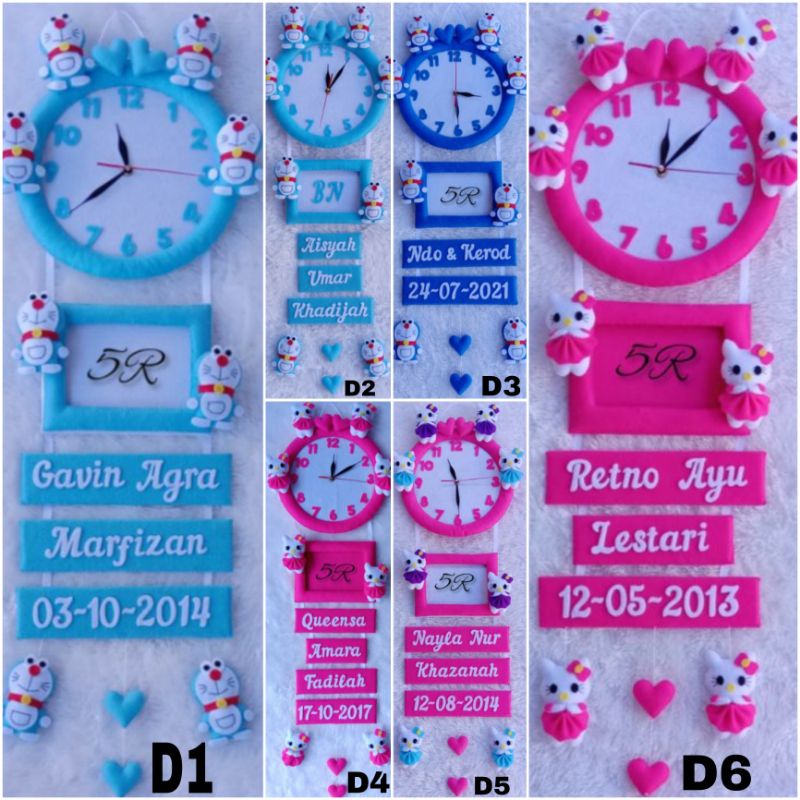 Jam Dinding karakter Flanel