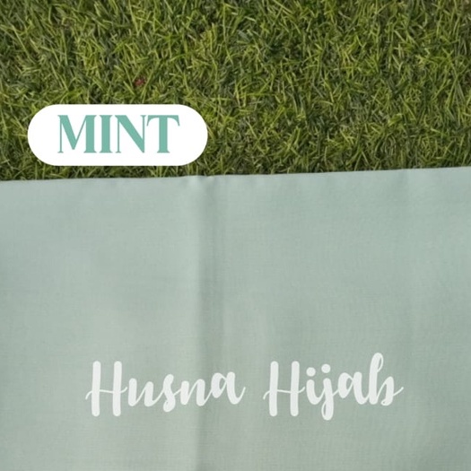 [HUSNA HIJAB] Bros Pita Besar Manik Ecer Bahan Wolfis / Bros Pita-Mint