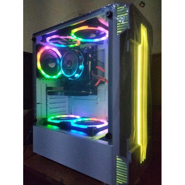 PC Core i7 Led 19 inc Vga 2gb 8Gb FREE SSD 120 Gb keyboard mouse RGB FULLSET SIAP PAKAI