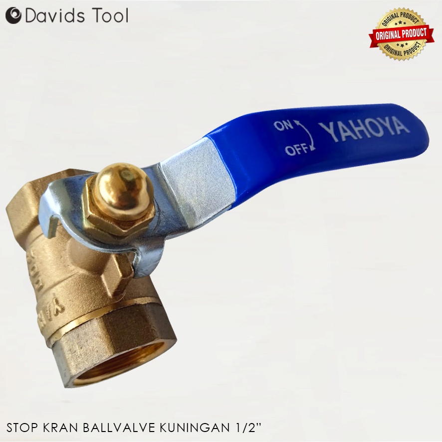 Stop Kran Kuningan Ball Valve Ballvalve 1/2 Inch